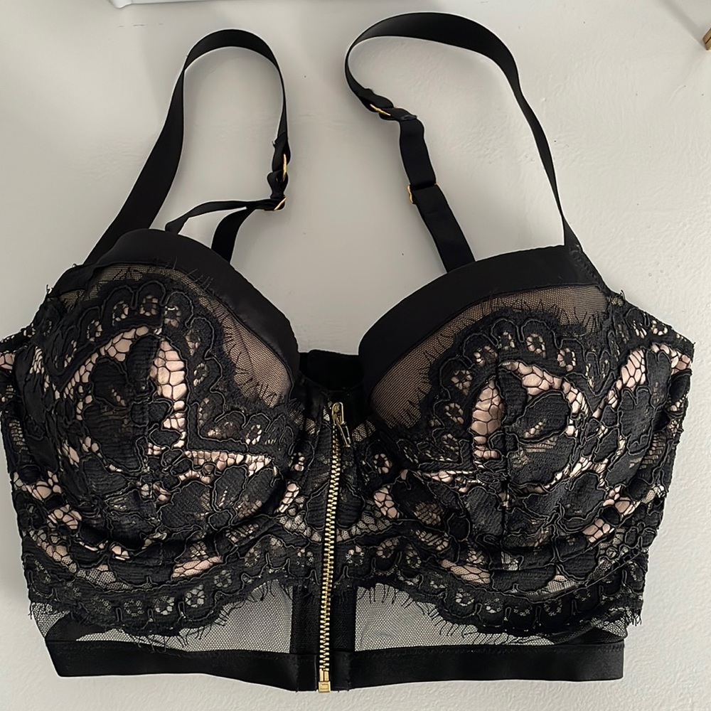 Victoria's Secret Long-Line Front Zip Balconette Bra